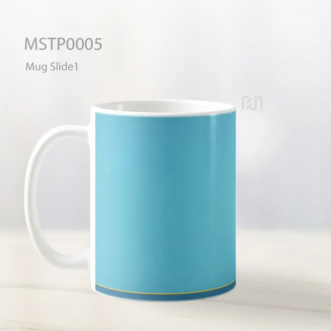 Adorable Pikachu Smiling Blue Background Mug MSTP0005 - All-side / Desain
