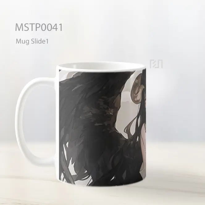 Albedo Overlord Sayap Hitam Mug MSTP0041 - All-side / Desain