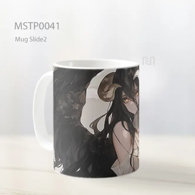 Albedo Overlord Sayap Hitam Mug MSTP0041 - All-side / Desain