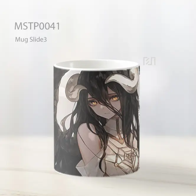 Albedo Overlord Sayap Hitam Mug MSTP0041 - All-side / Desain