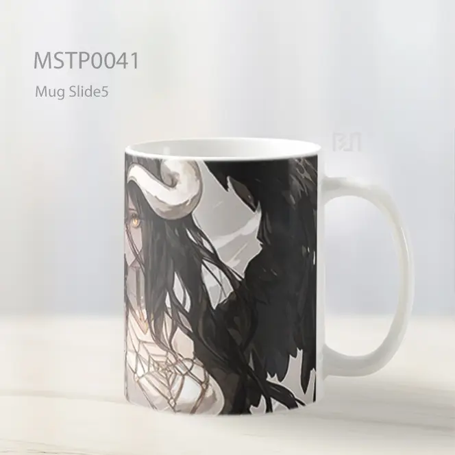 Albedo Overlord Sayap Hitam Mug MSTP0041 - All-side / Desain