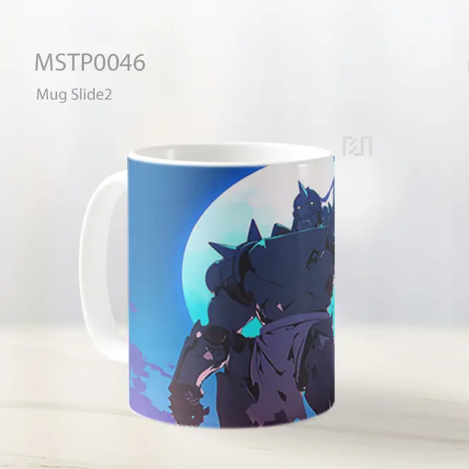 Alphonse Elric Baju Zirah Cahaya Bulan Anime Mug MSTP0046 - All-side / Desain