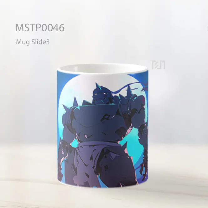 Alphonse Elric Baju Zirah Cahaya Bulan Anime Mug MSTP0046 - All-side / Desain