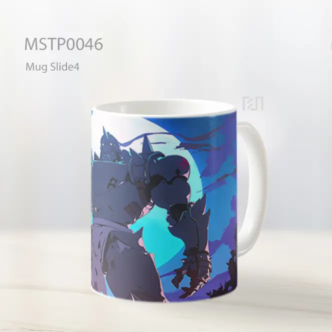 Alphonse Elric Baju Zirah Cahaya Bulan Anime Mug MSTP0046