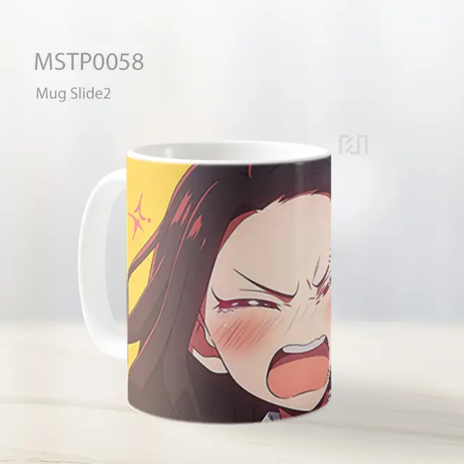 Angry Nezuko Yellow Mug MSTP0058 - All-side / Desain