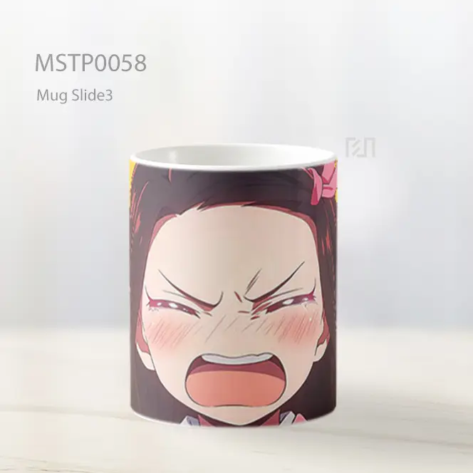 Angry Nezuko Yellow Mug MSTP0058 - All-side / Desain