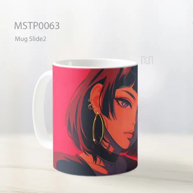 Anime Baddie Girl Red Glow Mug MSTP0063 - All-side / Desain