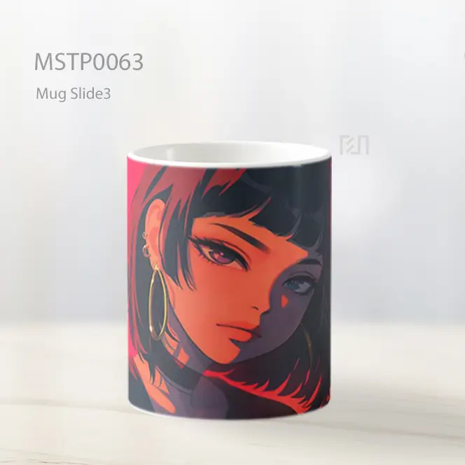 Anime Baddie Girl Red Glow Mug MSTP0063 - All-side / Desain