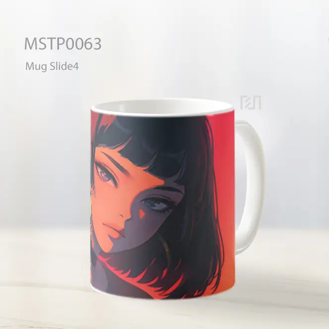 Anime Baddie Girl Red Glow Mug MSTP0063