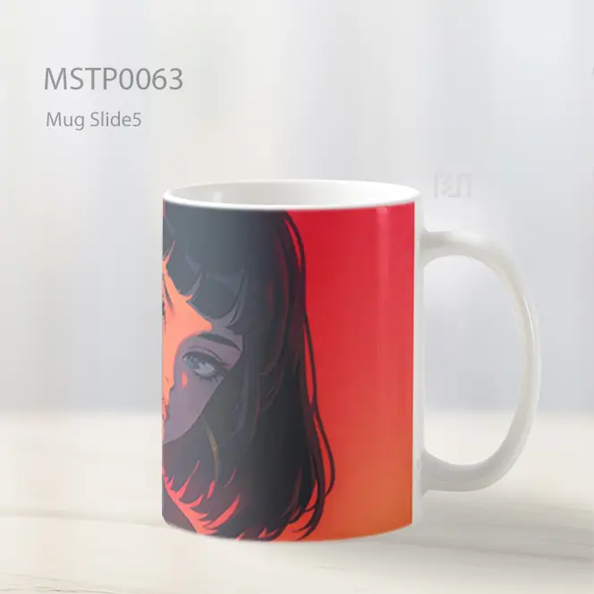 Anime Baddie Girl Red Glow Mug MSTP0063 - All-side / Desain