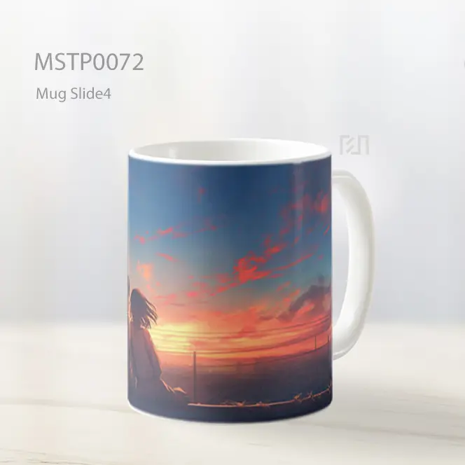 Anime Couple Sunset Rooftop Love Scene Mug MSTP0072
