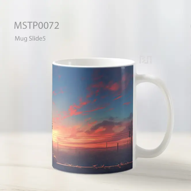 Anime Couple Sunset Rooftop Love Scene Mug MSTP0072 - All-side / Desain