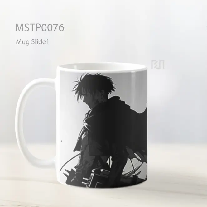 Anime Dark Warrior Silhouette Scene Mug MSTP0076 - All-side / Desain