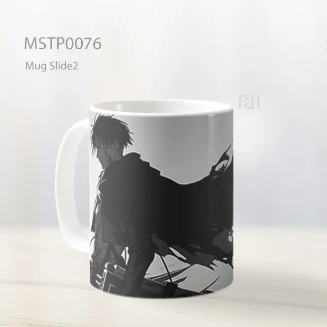 Anime Dark Warrior Silhouette Scene Mug MSTP0076 - All-side / Desain
