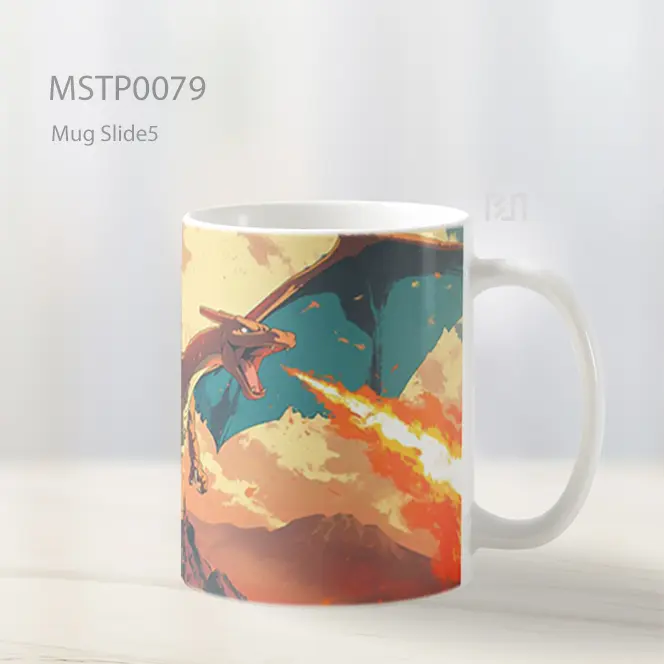 Anime Dragon Scene Mug MSTP0079 - All-side / Desain