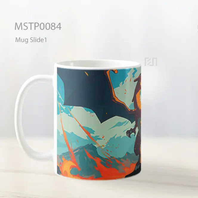 Anime Fire Battle Scene Mug MSTP0084 - All-side / Desain