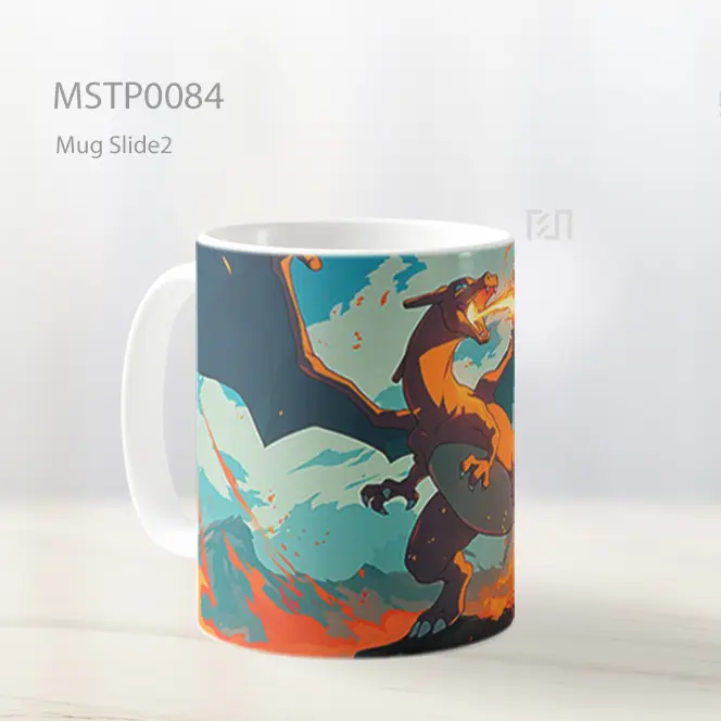 Anime Fire Battle Scene Mug MSTP0084 - All-side / Desain