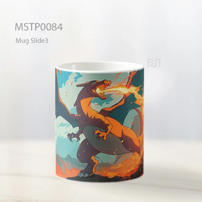 Anime Fire Battle Scene Mug MSTP0084 - All-side / Desain