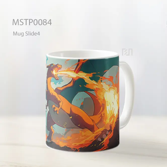 Anime Fire Battle Scene Mug MSTP0084