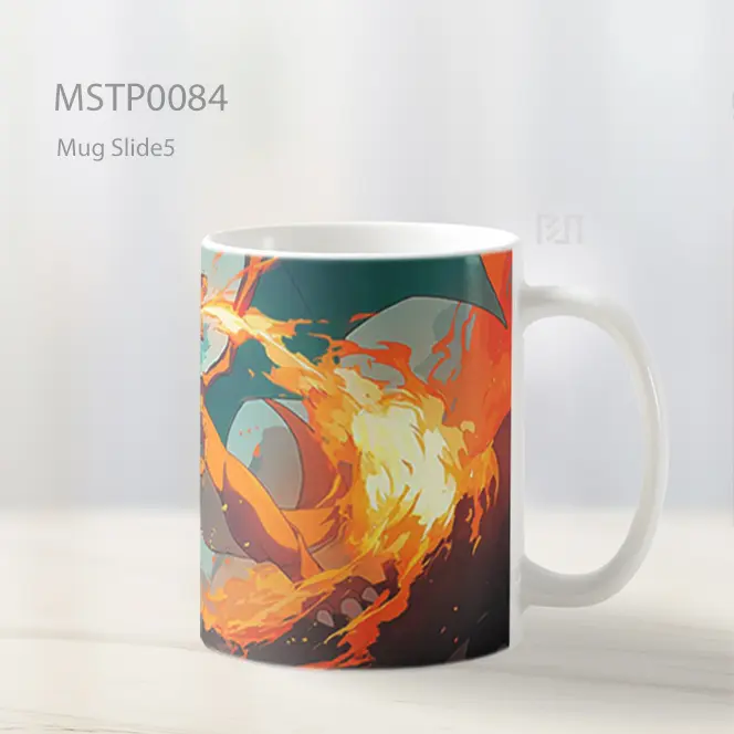 Anime Fire Battle Scene Mug MSTP0084 - All-side / Desain
