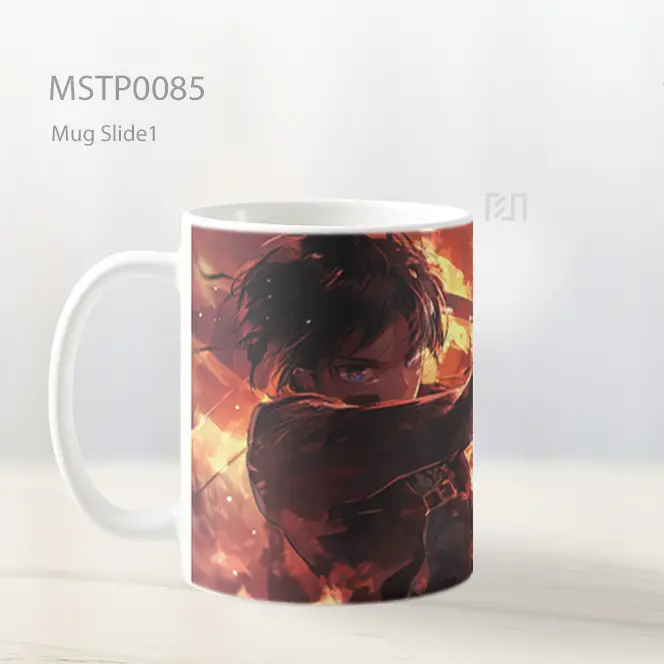 Anime Fire Sword Warrior Scene Mug MSTP0085 - All-side / Desain