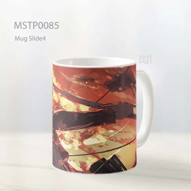 Anime Fire Sword Warrior Scene Mug MSTP0085