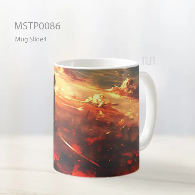 Anime Fire Warrior Scene Mug MSTP0086