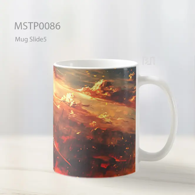 Anime Fire Warrior Scene Mug MSTP0086 - All-side / Desain
