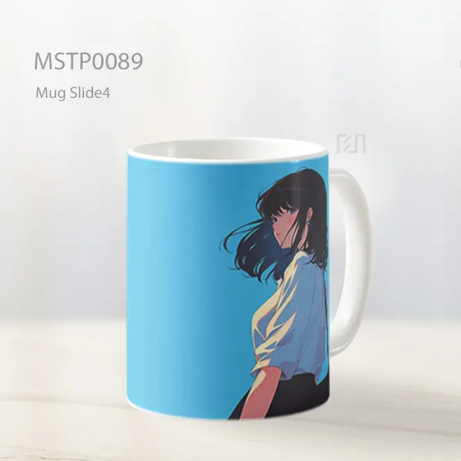 Anime Girl Blue Background Scene Mug MSTP0089