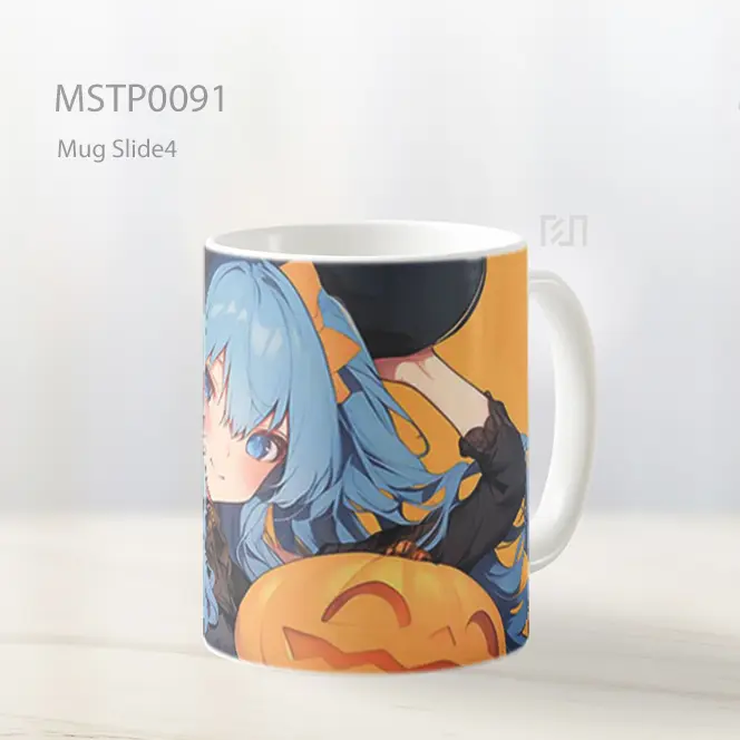Anime Girl Holding Pumpkin Halloween Mug MSTP0091