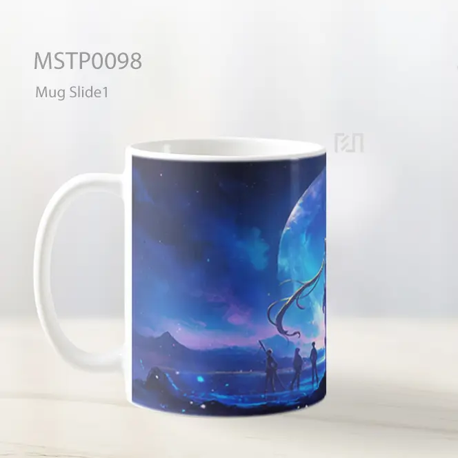 Anime Girl With Magic Staff Mug MSTP0098 - All-side / Desain