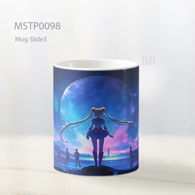 Anime Girl With Magic Staff Mug MSTP0098 - All-side / Desain