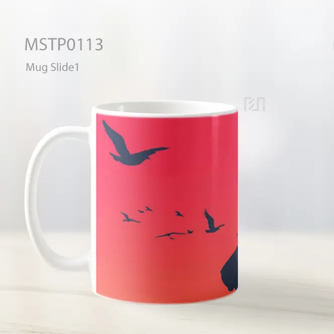 Anime Red Sky Silhouette Scene Mug MSTP0113 - All-side / Desain