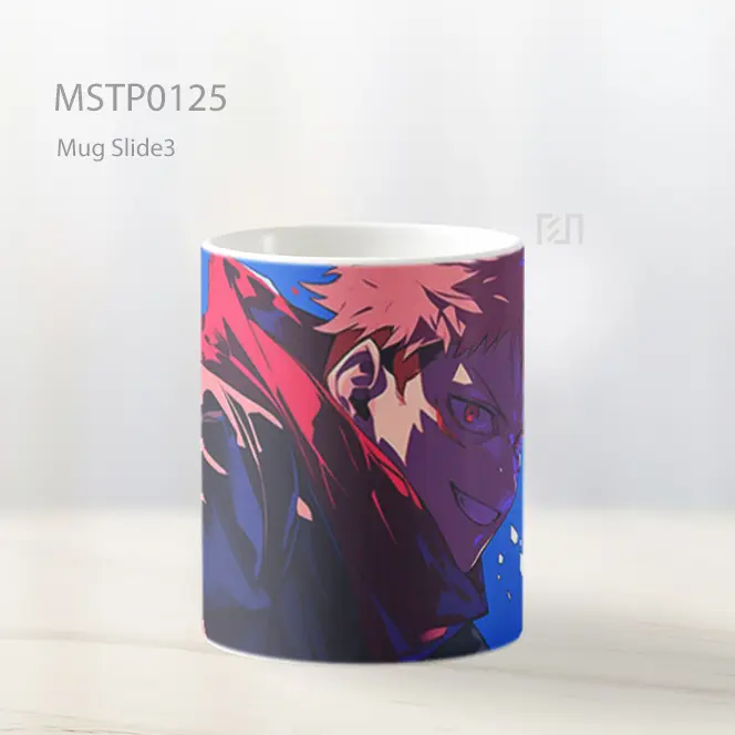 Anime Warrior Red Aura Mug MSTP0125 - All-side / Desain