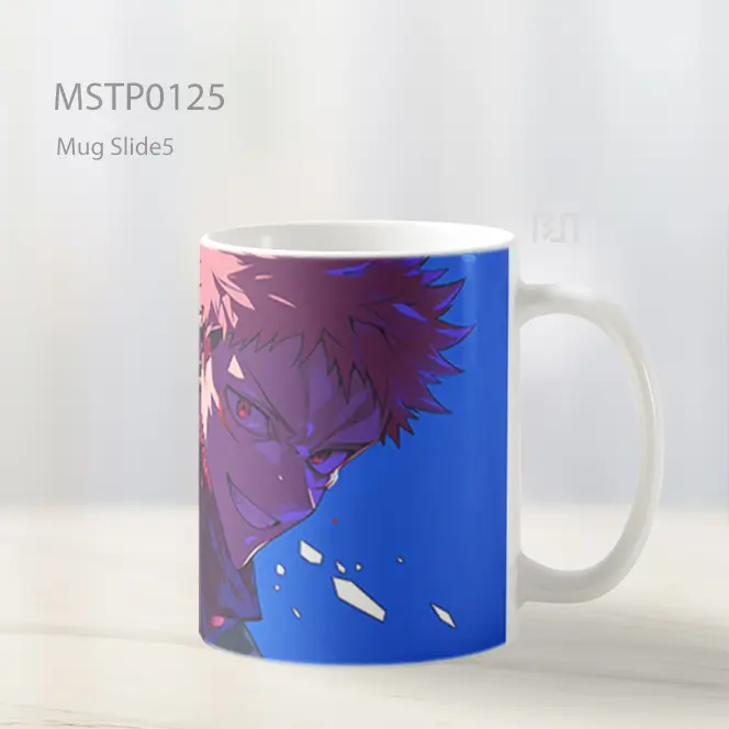 Anime Warrior Red Aura Mug MSTP0125 - All-side / Desain