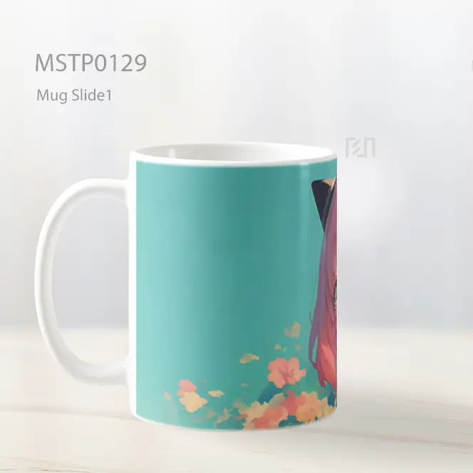 Anya Forger Estetika Spy X Family Anime Biru Mug MSTP0129 - All-side / Desain