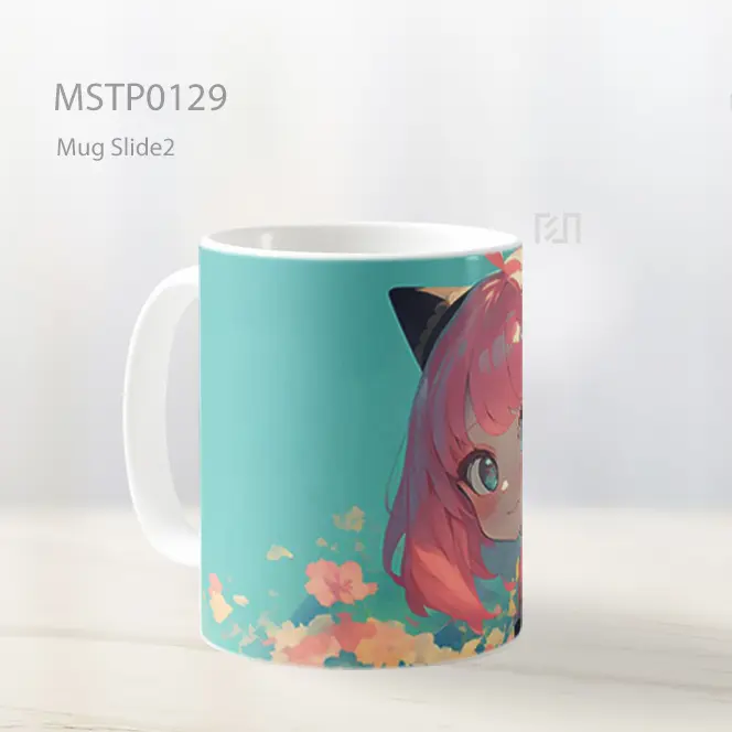 Anya Forger Estetika Spy X Family Anime Biru Mug MSTP0129 - All-side / Desain