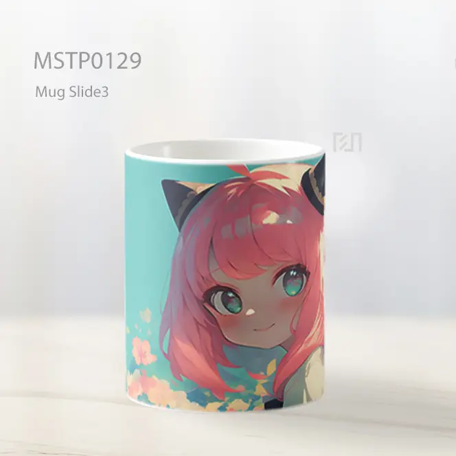 Anya Forger Estetika Spy X Family Anime Biru Mug MSTP0129 - All-side / Desain