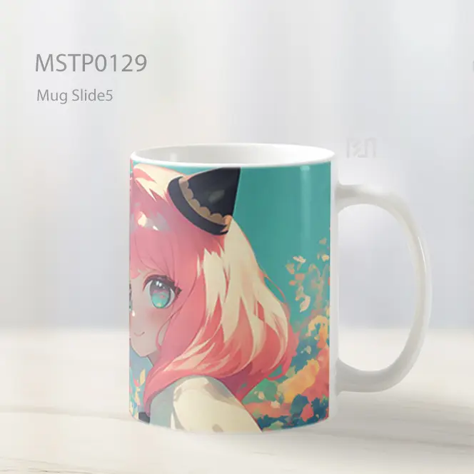 Anya Forger Estetika Spy X Family Anime Biru Mug MSTP0129 - All-side / Desain