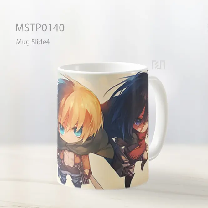 Aot Chibi Eren Mikasa Armin Squad Mug MSTP0140
