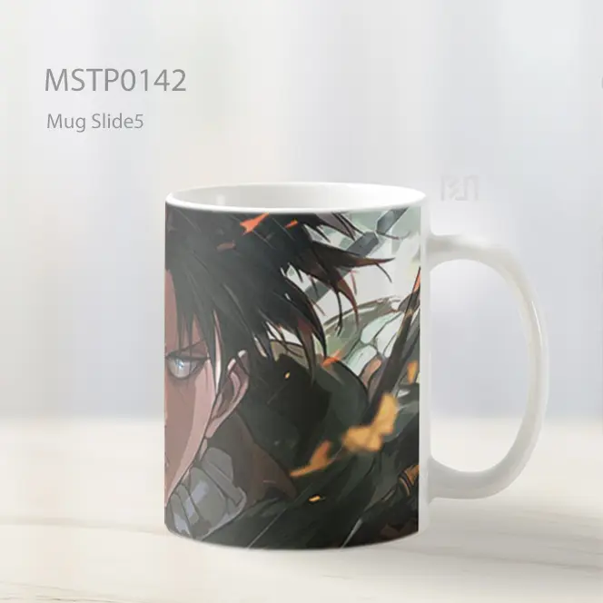 Aot Eren Manusia Dan Titan Bentuk Ganda Mug MSTP0142 - All-side / Desain