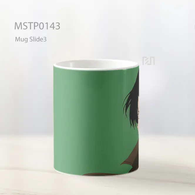 Aot Eren Yeager Hijau Minimalis Mug MSTP0143 - All-side / Desain