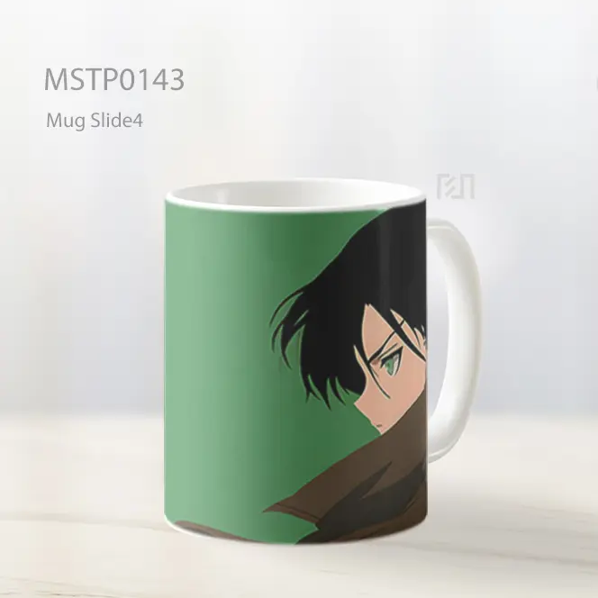 Aot Eren Yeager Hijau Minimalis Mug MSTP0143