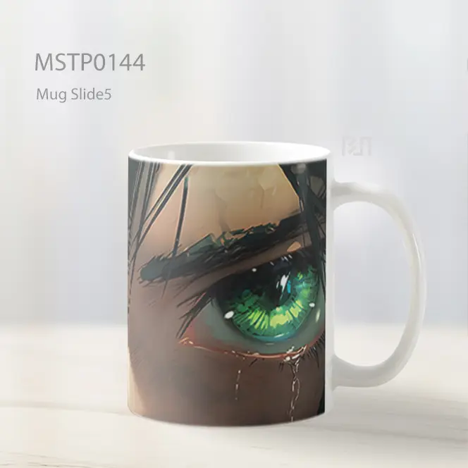 Aot Eren Yeager Menangis Mata Hijau Mug MSTP0144 - All-side / Desain