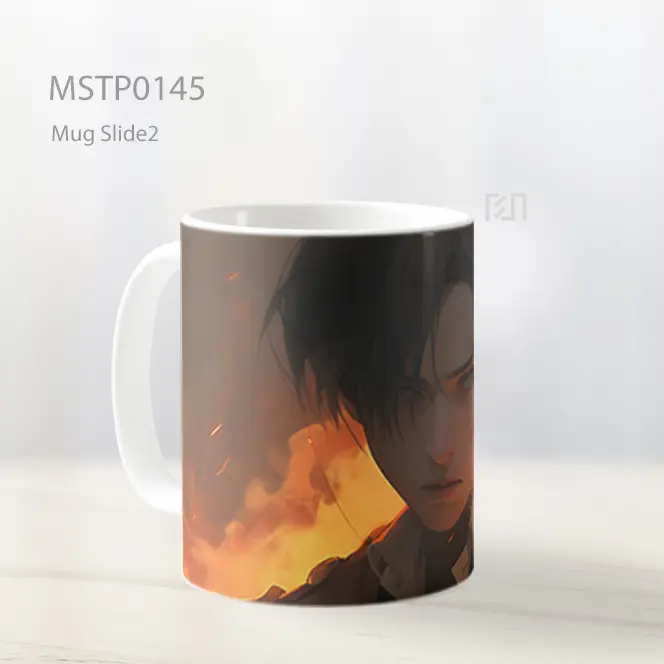 Aot Levi Ackerman Api Mug MSTP0145 - All-side / Desain