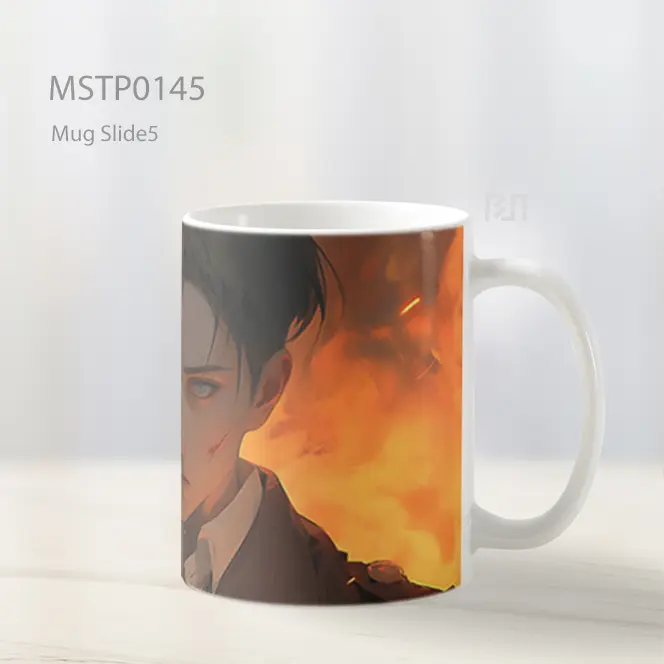 Aot Levi Ackerman Api Mug MSTP0145 - All-side / Desain