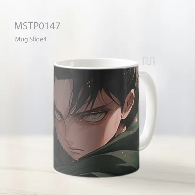 Aot Levi Ackerman Dengan Pedang Mug MSTP0147