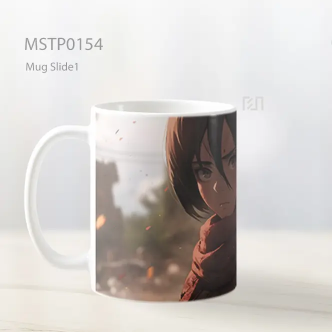 Aot Mikasa Ackerman Serius Mug MSTP0154 - All-side / Desain
