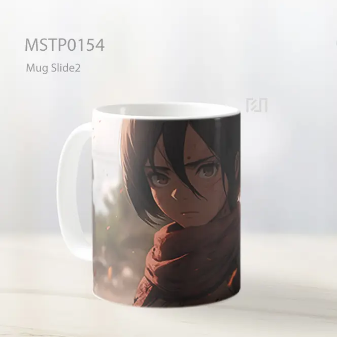 Aot Mikasa Ackerman Serius Mug MSTP0154 - All-side / Desain