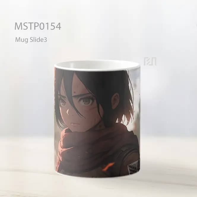 Aot Mikasa Ackerman Serius Mug MSTP0154 - All-side / Desain